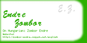 endre zombor business card